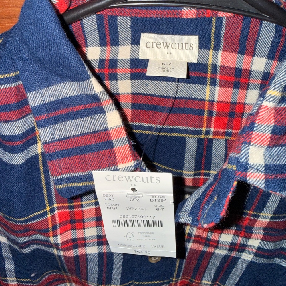 J. Crew Factory Boys' tartan button-down shirt - Picture 2 of 9